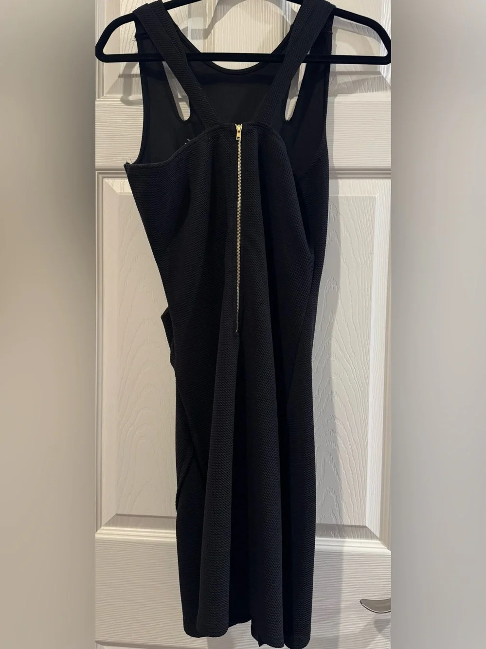 Crave Fame Black Textured Cutout Bodycon Dress